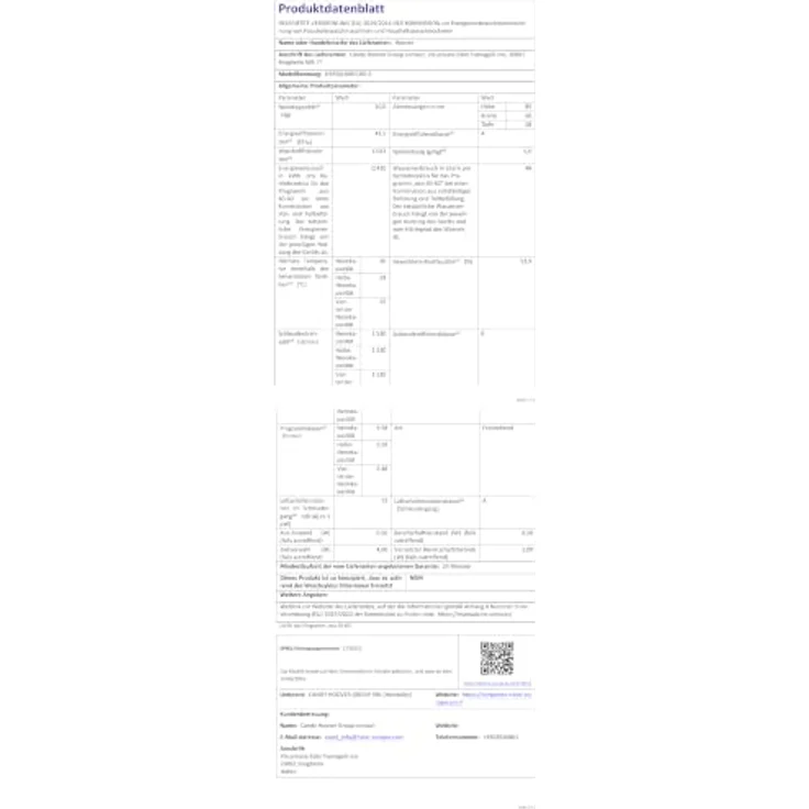 Hoover HBRQ610BCL8G-S Waschmaschine 10kg, Dampffunktion, hOn App, grau, 1600 U/min, A Energieeffizienzklasse – Bild 6