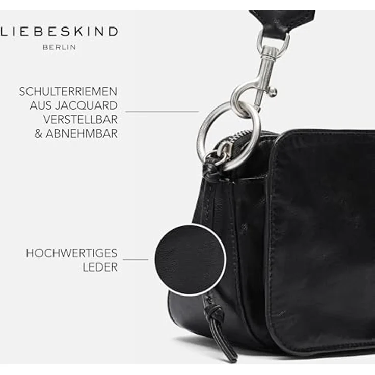 Liebeskind Berlin Umhängetasche Clarice Crossbody Bag, aus echtem Schafsleder, Sandcastle (beige), mit verstellbarem Schulterriemen – Bild 4