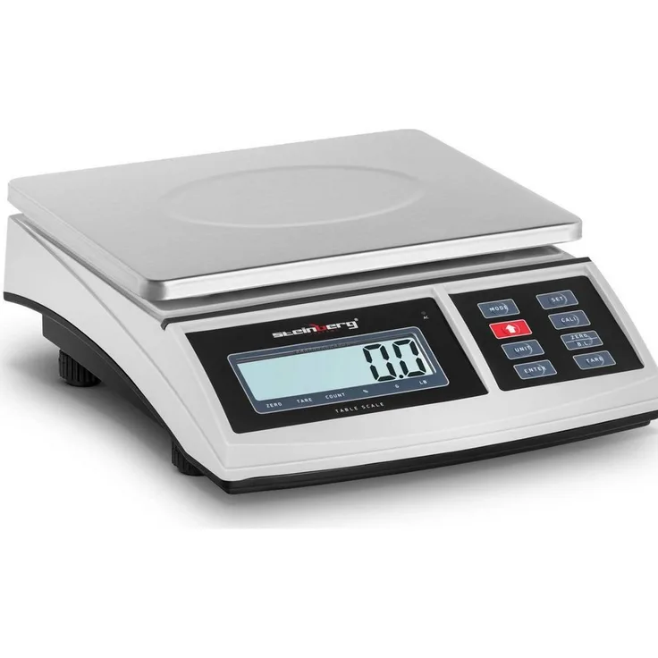 Steinberg Systems Feinwaage Tischwaage Präzisionswaage Küchenwaage Digital LCD 6 kg, Akku, Edelstahl