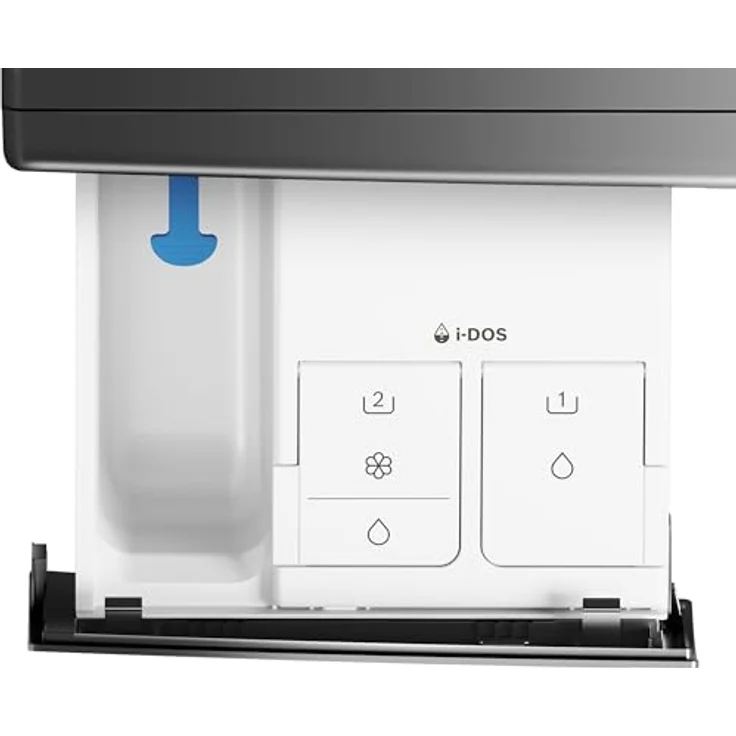 Bosch WNC254AS0, Serie 8, Smarter Waschtrockner, 10.5 kg Waschen & 6 kg Trocknen, 1400 UpM, i-Dos intelligente Waschmittel-Dosierung, entfernt 16 Fleckenarten, IronAssist mit Dampffunktion, AutoDry – Bild 3
