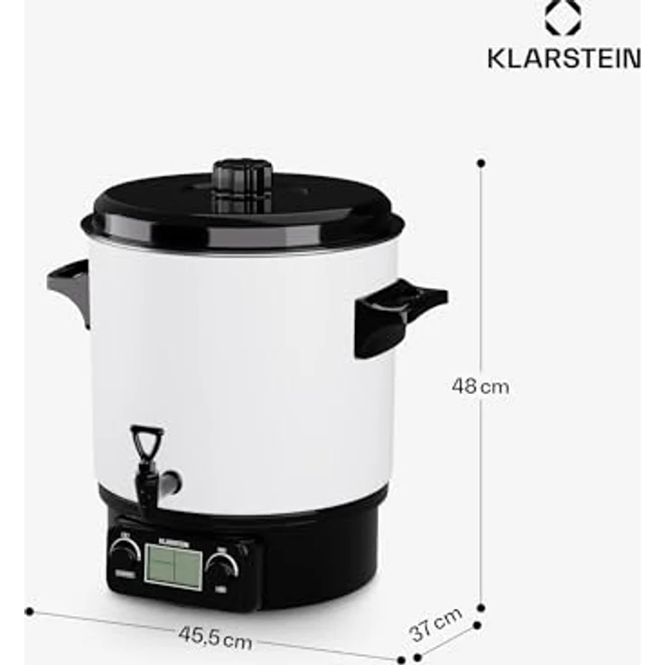 Klarstein Biggie Digital Einkochtopf, 27L Edelstahl, 1800W, Heizgetränkespender mit Digitaldisplay und Zapfhahn – Bild 9