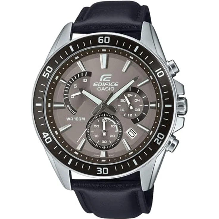Casio Watch EFR-552L-5AVUEF, Chronograph Uhr mit Kalenderfunktion, Schwarz/Grau – Bild 1