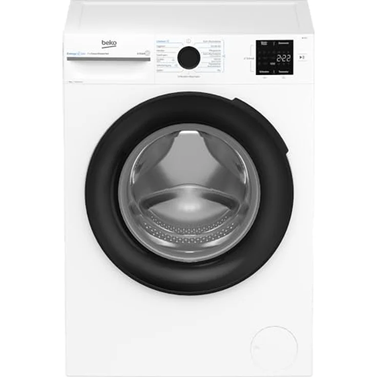 Beko BM3WFU3841X freistehende Waschmaschine, 8 kg, EnergySpin, Dampffunktion, Hygiene+, Coldwash, Weiß – Bild 2