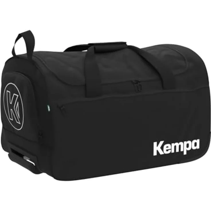 Kempa Trolley Koffer, Schwarz, 90 l, U-förmige Öffnung, Teleskopgriff, verbesserte Geräuschreduzierung der Räder – Bild 4