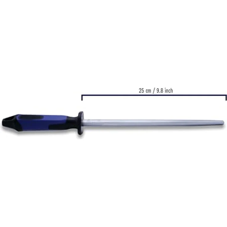 F. DICK COMBI 2K Wetzstab, 25 cm mit 2 Seiten Feinzug und 2 Seiten poliert, viereckig, magnetisiert, verchromt, Made in Germany – Bild 2