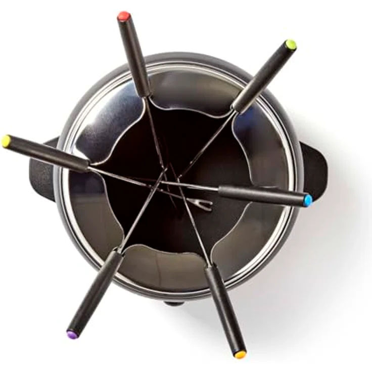 MELISSA Elektro-Fondue 16310236, 2.3 l für bis zu 6 Personen, Antihaftbeschichtung, verstellbarer Thermostat, rutschfeste Gummifüße – Bild 3