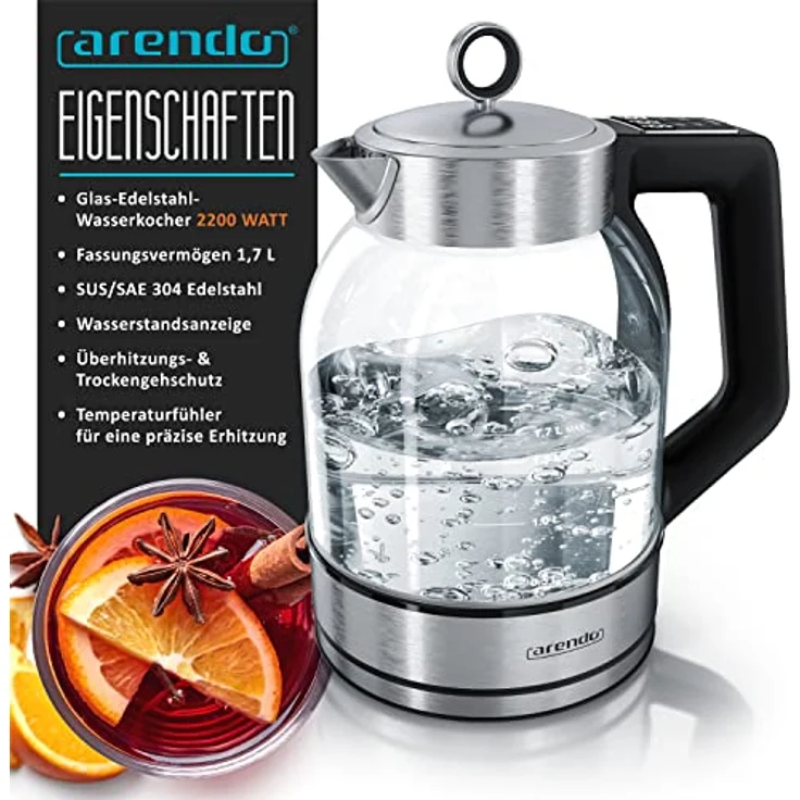 Arendo Handmixer, Elektrischer Handrührer inkl. 2 Quirle & 2 Knethaken aus Edelstahl, Handrührgerät 500 W, Handmixer, Weiss – Bild 4