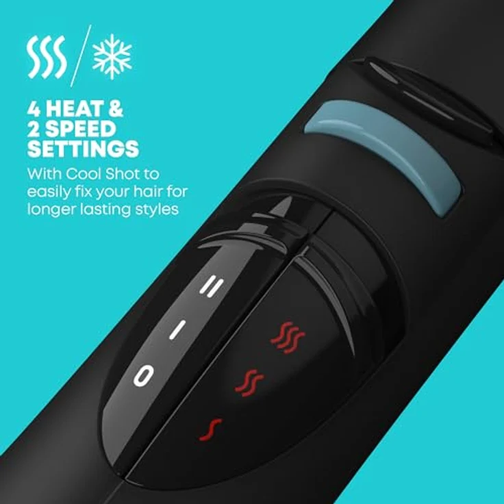 Homedics PROGLOSS AIRSTYLE, Warmluftbürste mit 6 Aufsätzen, 1200 Watt, Ionen-Technologie, regelbare Temperatur – Bild 5