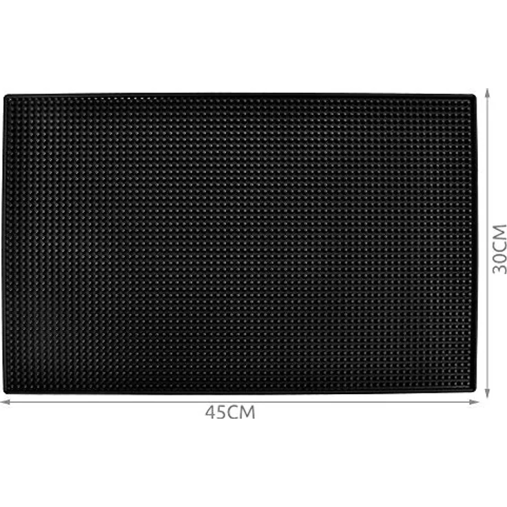 Abtropfmatte Geschirr Trocken-matte Geschirrtrocknungsmatten 45x30x1cm Schwarz 8637 – Bild 2