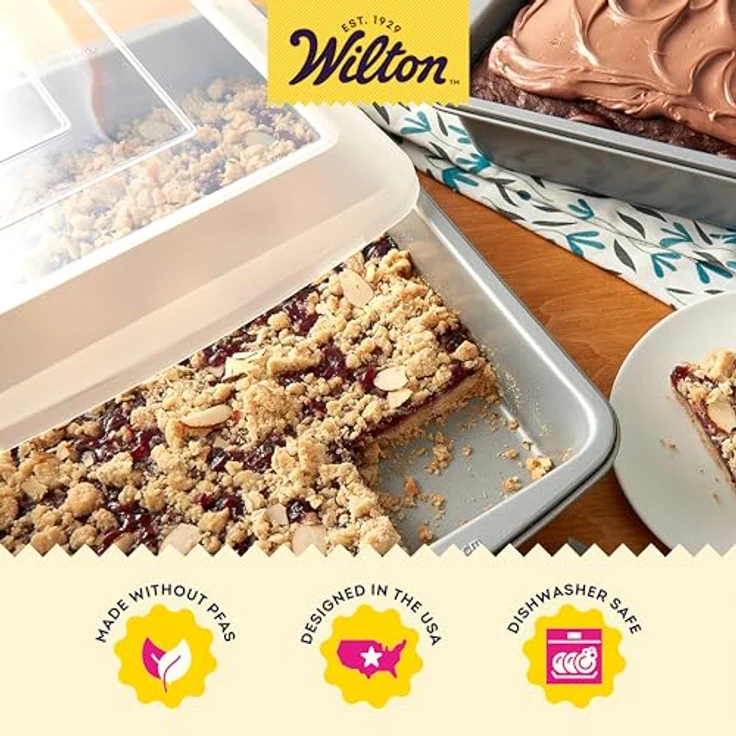 Wilton 2105-962 Rechteckige Backform, Recipe Right, Antihaft 33 x 22,8 x 5 cm – Bild 3