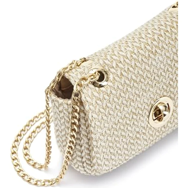 Vivance Umhängetasche Minibag, Handtasche, Bast-Optik, Crossbody Bag, variabler Kettenverschluss, vegan – Bild 5