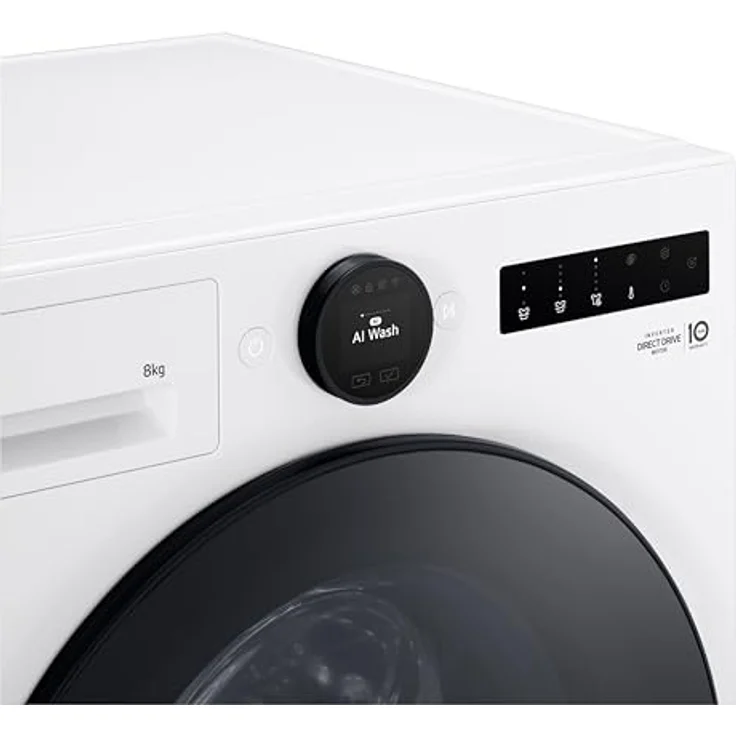 LG F4WX808YC, 8kg Inverter Direct Drive Waschmaschine in Weiß mit TurboWash® und Steam Technologie – Bild 5
