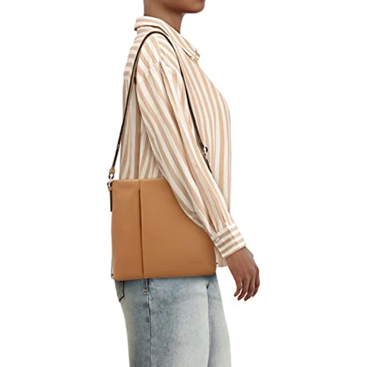 Picard Pure, Schultertasche aus Premium Rindsleder, braun, mit verdeckter Zippertasche – Bild 7