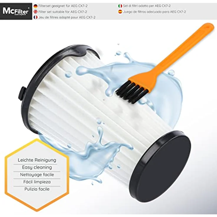 McFilter | 6x Filter geeignet für AEG CX7 und QX8 Staubsauger, Ersatz für HEPA-Filter AEF150 Akkusauger Ergorapido CX7 Animal X Flexibility Animal X Power CX7-2-45an CX7-2-i360 CX7-2-s360 – Bild 4