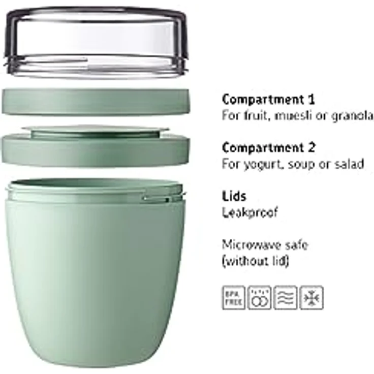 MEPAL 107650030600 Ellipse mini Lunchbox Weiß – Bild 2