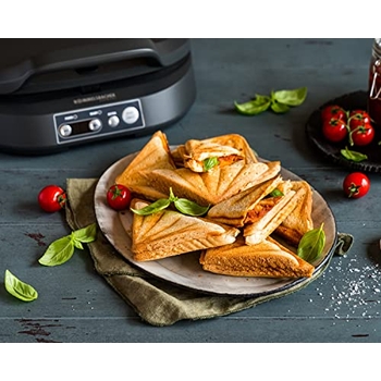 ProfiCook Sandwichmaker PC ST 1297 – Muschelförmige Sandwiches, 750 Watt, Antihaftbeschichtet, Mit Backampel