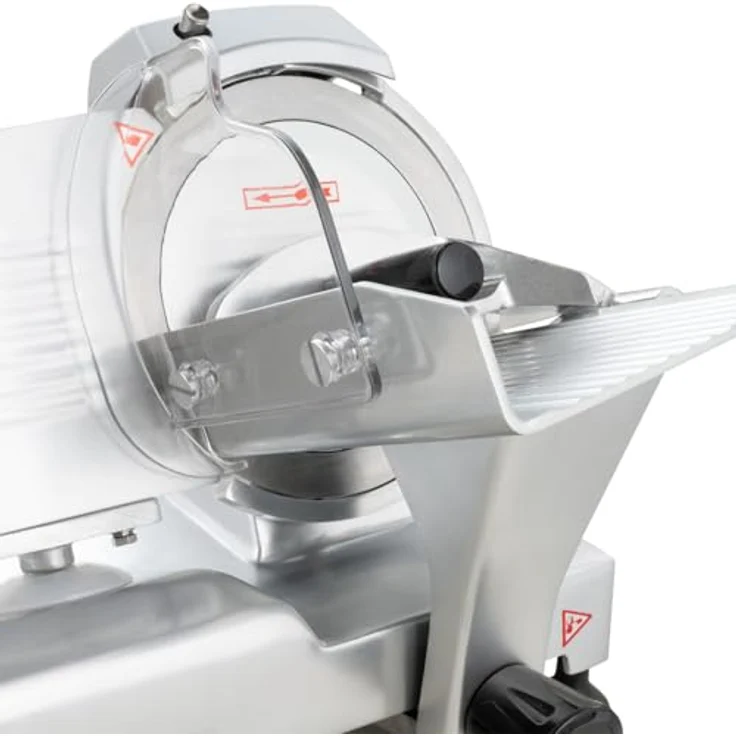 GastroHero Aufschnittmaschine ASM 195 mm, Allesschneider mit variablem Schnittbereich und integriertem Schleifstein – Bild 4