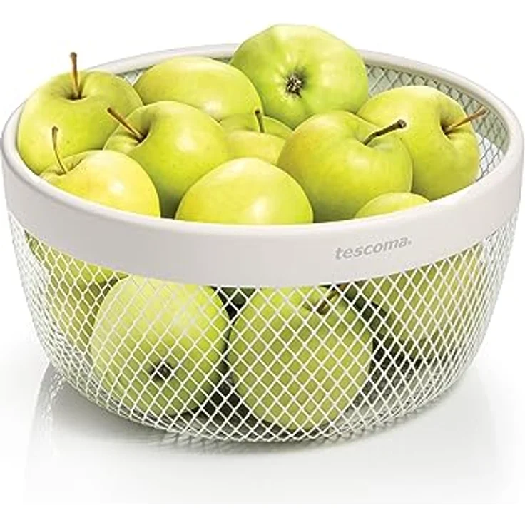 Tescoma Obstkorb ONLINE, emailliertes Metall, weiß, Ø 25 cm, Höhe 12 cm – Bild 3