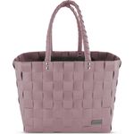 Normani Flecht-/Einkaufskorb mit Innentasche, rosa, wasserabweisend und hohe Tragkraft