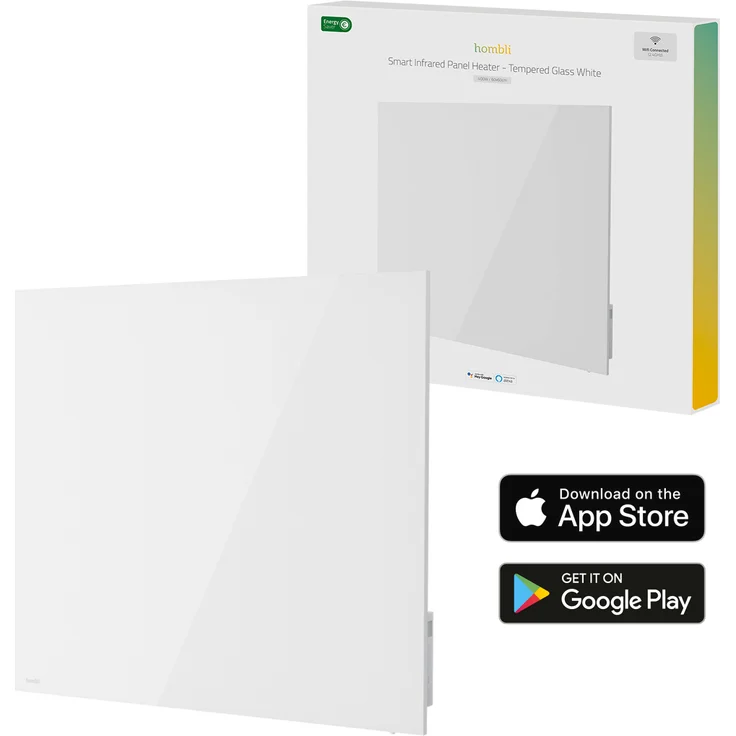 Hombli smartes Infrarot Glas Heizpanel 2024 400W weiß (HBIR-0309)