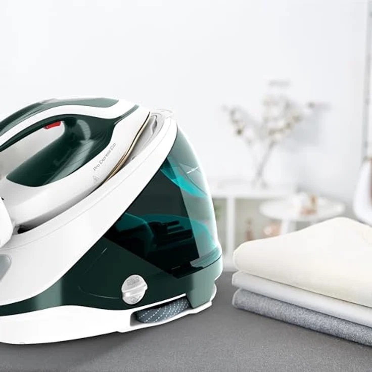 Tefal Pro Express Eco Dampfbügelstation, 2200 Watt, 560 g/Min. Dampfstoß, 140 g/Min. kontinuierliche Dampfabgabe, Eco-Design, Kalk-Kollektor-System, Waldgrün – Bild 4