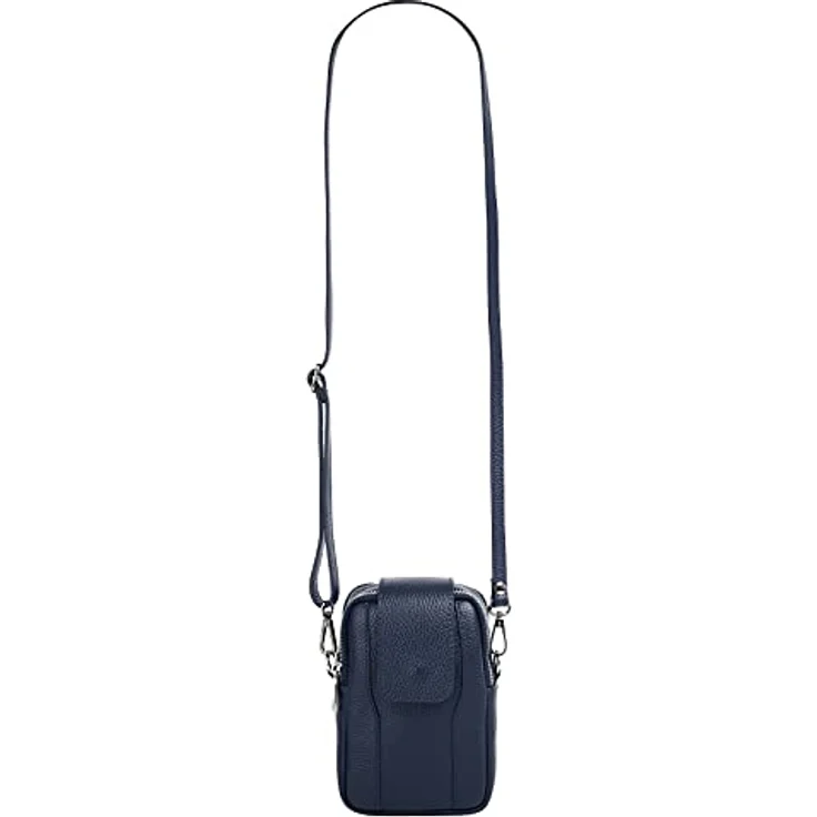 Samantha Look Umhängetasche aus 100% Rindleder, Made in Italy, 2 Hauptfächer, abnehmbarer und verstellbarer Schultergurt, Höhe 19 cm, Gewicht 200 g, Hochformat – Bild 8