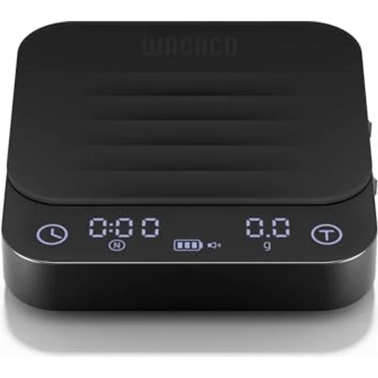WACACO Exagram Pro, Digitale Küchenwaage mit Timer, 0,1 g bis 2 kg, Wiederaufladbar, Schwarz – Bild 1