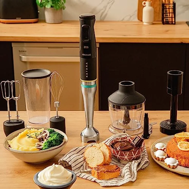 Cecotec Stabmixer Katana 15 TotalDestroy Smash B, 1000 W, schwarz, Edelstahlgehäuse, 1 l Fassungsvermögen – Bild 7