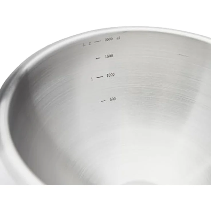 De Buyer Rutschfeste Bodengebäckschale 20cm, Spülmaschinenfest, Ideal zum Schlagen und Erwärmen im Wasserbad – Bild 3