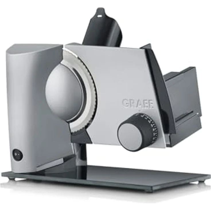 GRAEF Allesschneider S32100, multifunktionale elektrische Schneidemaschine mit stufenlos einstellbarer Schnittstärke, silber – Bild 1