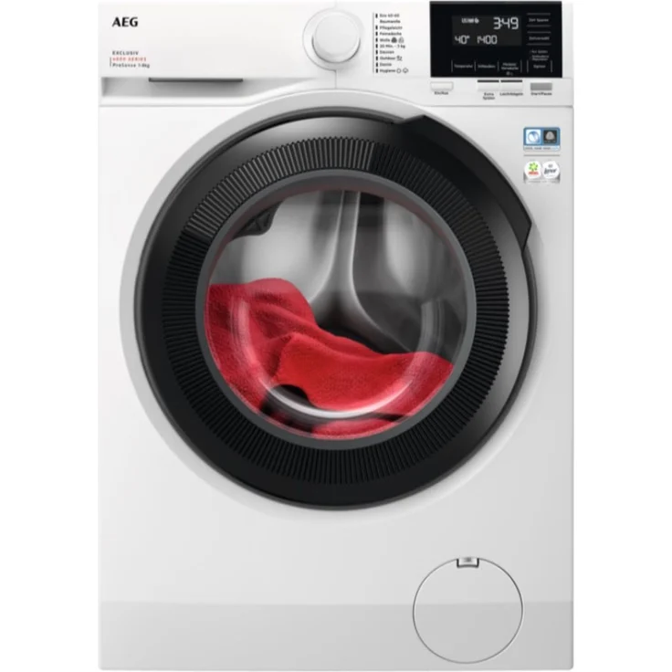 AEG LR6F60489, Waschmaschine mit ProSense-Technologie, 8 kg, Hygiene-Programm mit Dampf, Inverter-Motor