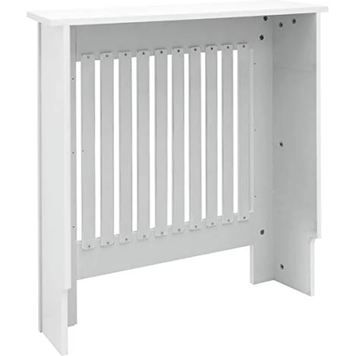 ECD Germany Heizkörperverkleidung Landhausstil, 78x19x82 cm, weiß lackiert aus MDF mit einfacher Montage und stilvollem Design – Bild 3