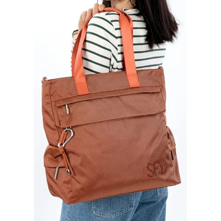 SURI FREY Shopper SFY SURI Sports Marry, zweifarbiger Nylon Shopper mit Reißverschluss, anhängbarem Dekor und verstellbarem Umhängeriemen, für Damen – Bild 4