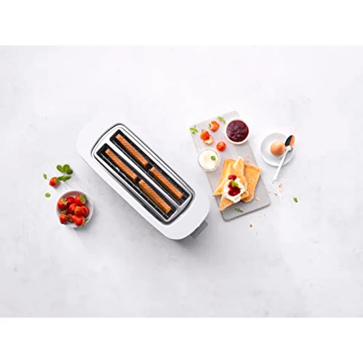 ZWILLING ENFINIGY Toaster mit 3 Automatikprogrammen, 7 Bräunungsgraden und Abschaltfunktion, Langschlitztoaster für 4 kurze oder 2 lange Scheiben, Silber – Bild 5