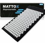 MAVURA MATTOX Akupressurmatte Massage Matte Kissen Nadelmatte, Entspannung Nackenkissen Liegematte 2in1 Fakirmatte, Schwarz