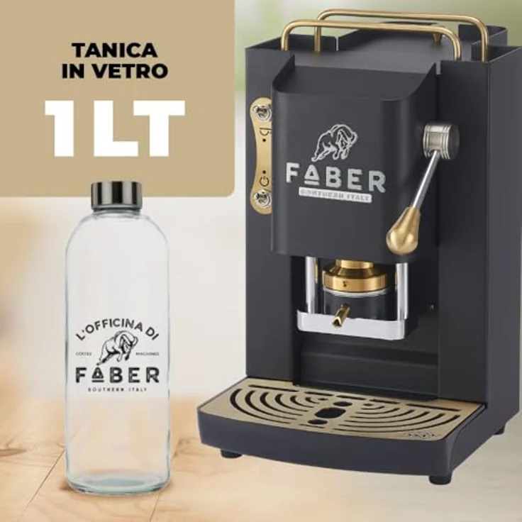Faber Coffee Machines Faber Pro Deluxe 3.0 Kaffeepadmaschine, Messing-Details, ESE Pads, hygienischer Wassertank aus Glas, magnetisch abnehmbare Brühgruppe – Bild 4