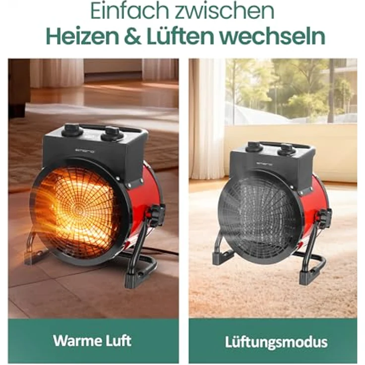 emerio Powerheizlüfter, 3000 Watt, mit Tragegriff – Bild 7