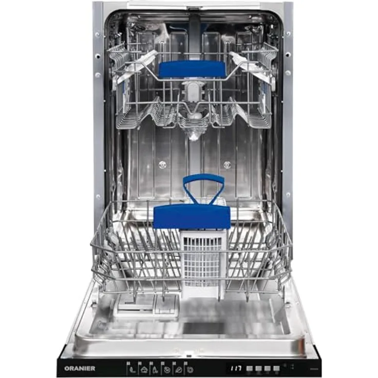 Oranier GSV545, Vollintegrierbarer Einbaugeschirrspüler, 45 cm für 10 Maßgedecke, mit 6 Spülprogrammen und Edelstahl-Innenbehälter