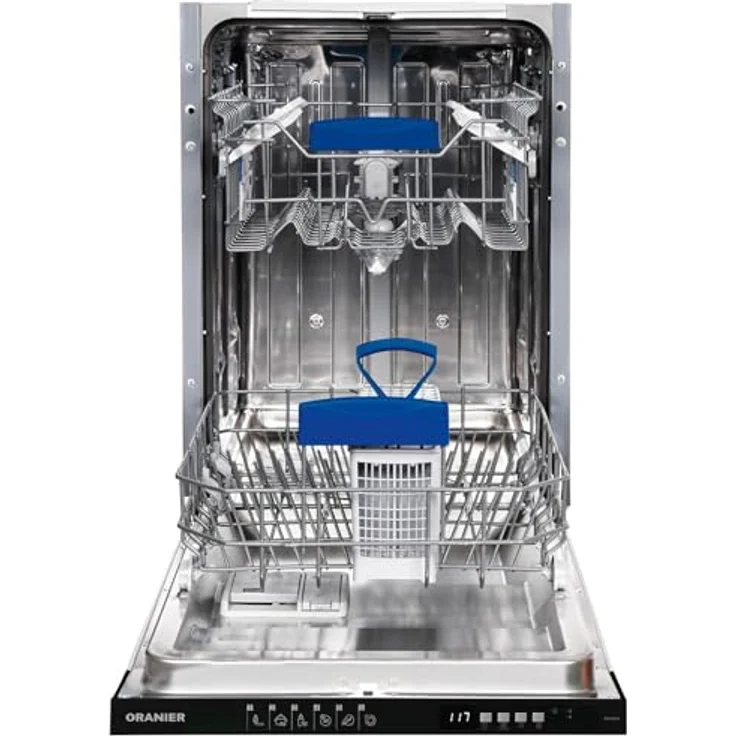 Oranier GSV545, Vollintegrierbarer Einbaugeschirrspüler, 45 cm für 10 Maßgedecke, mit 6 Spülprogrammen und Edelstahl-Innenbehälter – Bild 1