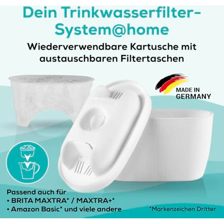 yucona Wasserfilter Starter-Kit - Kartusche mit 3 Filtertaschen – Bild 2