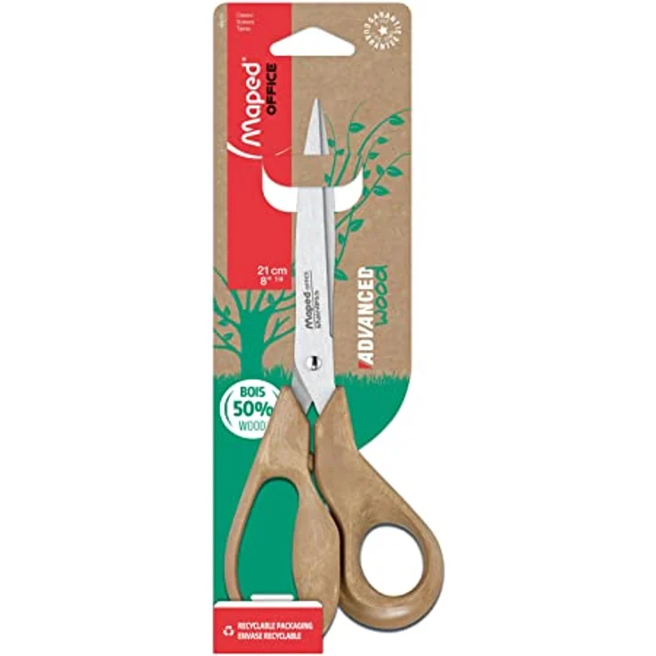 Maped - Schere ADVANCED WOOD 21 cm - asymmetrisch - braun – Bild 1