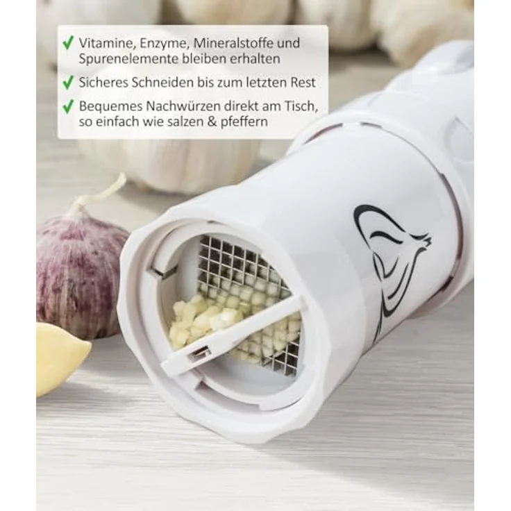 Genius Knoblauch-Schneider G5 Set 3-tlg Knoblauchschäler Knoblauchpresse 19143 – Bild 4