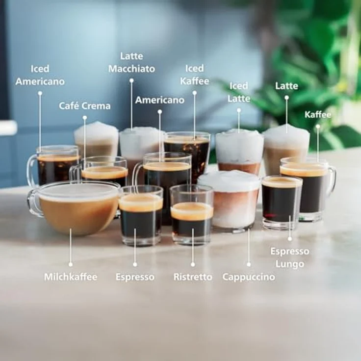 "Philips Kaffeevollautomat EP5544/50 5500 Series, 20 Kaffeespezialitäten, LatteGo-Milchsystem, SilentBrew Technologie, Schwarz/Grau" – Bild 3