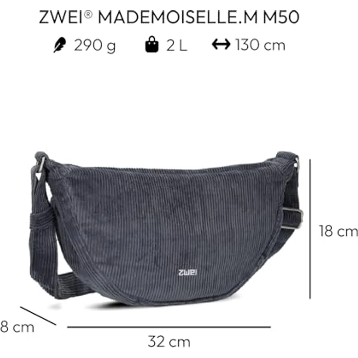 Zwei Mademoiselle.M Umhängetasche 32 cm, elegante Handtasche aus hochwertigem Material – Bild 2