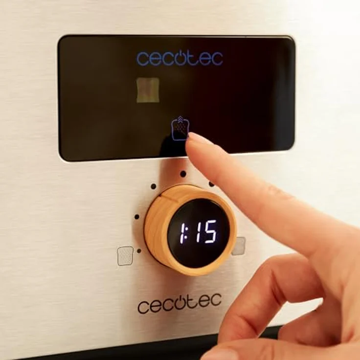 Cecotec Vertikaler Toaster Touch&Toast Extra Double, 1500 W, 4 Scheiben Brot, 3,5 cm breite Schlitze, Touchscreen und digitales Drehrad, Edelstahl-Finish – Bild 5