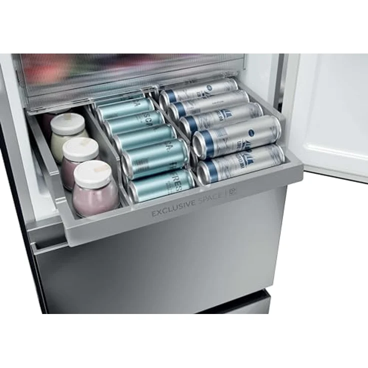 Haier HTR3518ENMX, Freistehende Kühl-Gefrierkombination mit 303 l Gesamtvolumen, Edelstahl – Bild 5