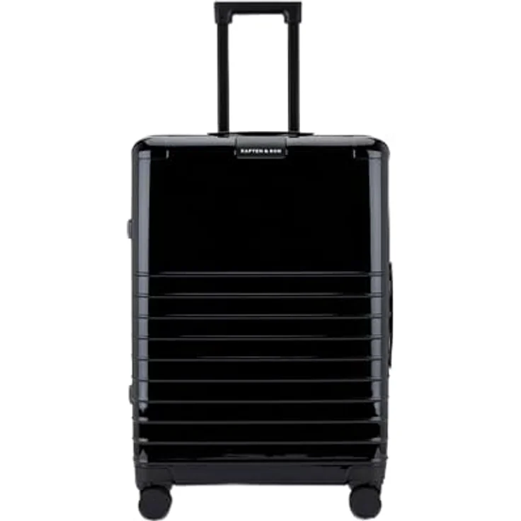 Kapten & Son Heathrow Essential Check-In Hartschalenkoffer All Black 82 L | Großer Reisekoffer mit 360°-Drehrollen, TSA-Gepäckschloss und wasserabweisendem Material – Bild 1