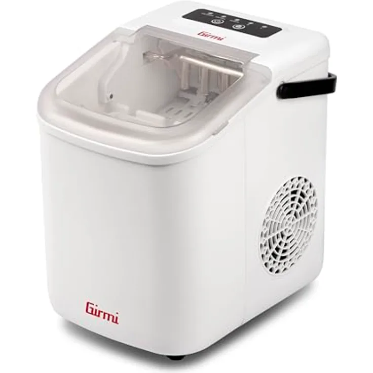 Girmi GH74 Eiswürfelbereiter, 1100 Würfel/24 h, automatische Abschaltung, 2 Größen, Weiß
