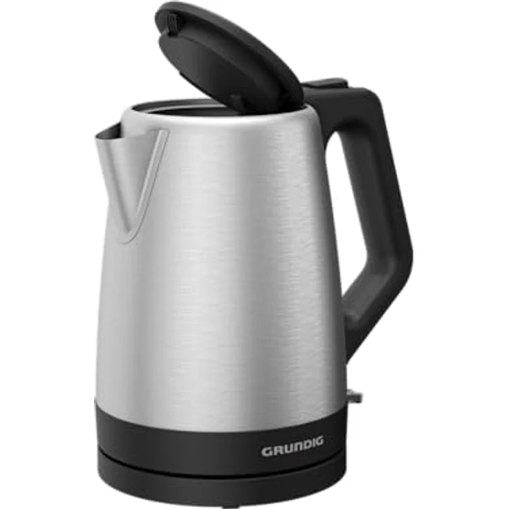 Grundig WK 4420 L Wasserkocher, 2.200 W Leistung, 1,7 l, Edelstahl/Schwarz, automatische Abschaltung, 360°-Basis für Rechts- und Linkshänder – Bild 5