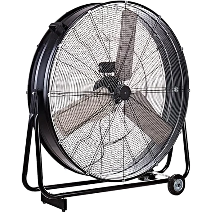 Be Cool BCIWM90CM Bodenventilator 90cm, 400W Industrie-Windmaschine mit 2 Geschwindigkeitsstufen, Schwarz – Bild 1